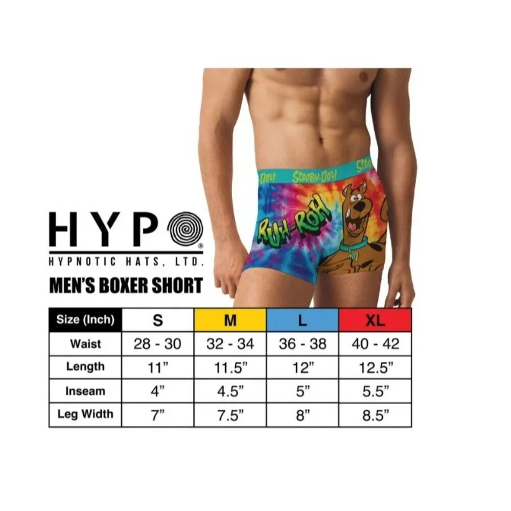 New Scooby Doo Mens Boxer Brief  Crew Sock Set Sz Medium Ruh Roh 3Pc Mystry Mac - Picture 5 of 6
